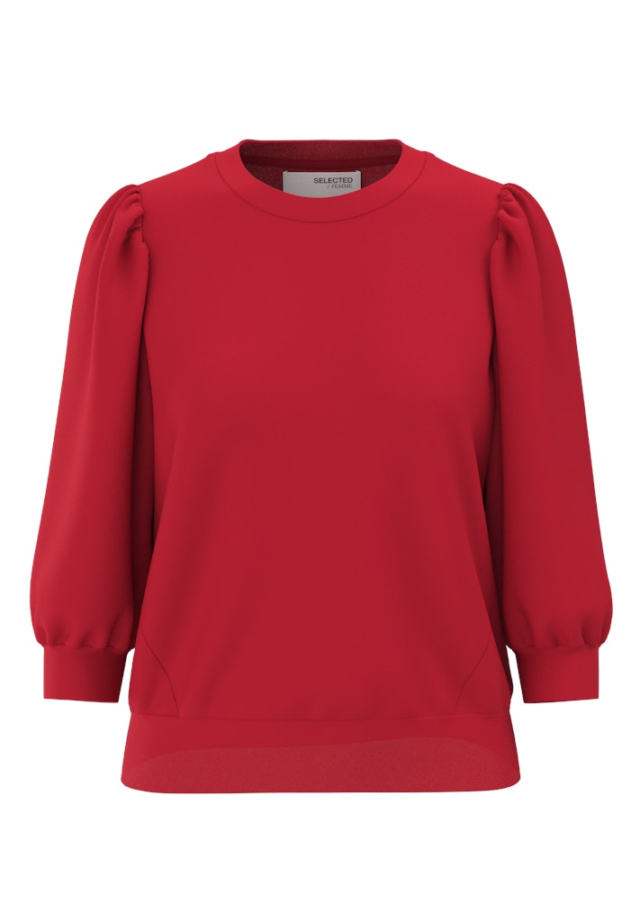 Selected Femme Tenny Equestrian Red 3/4 Sweater