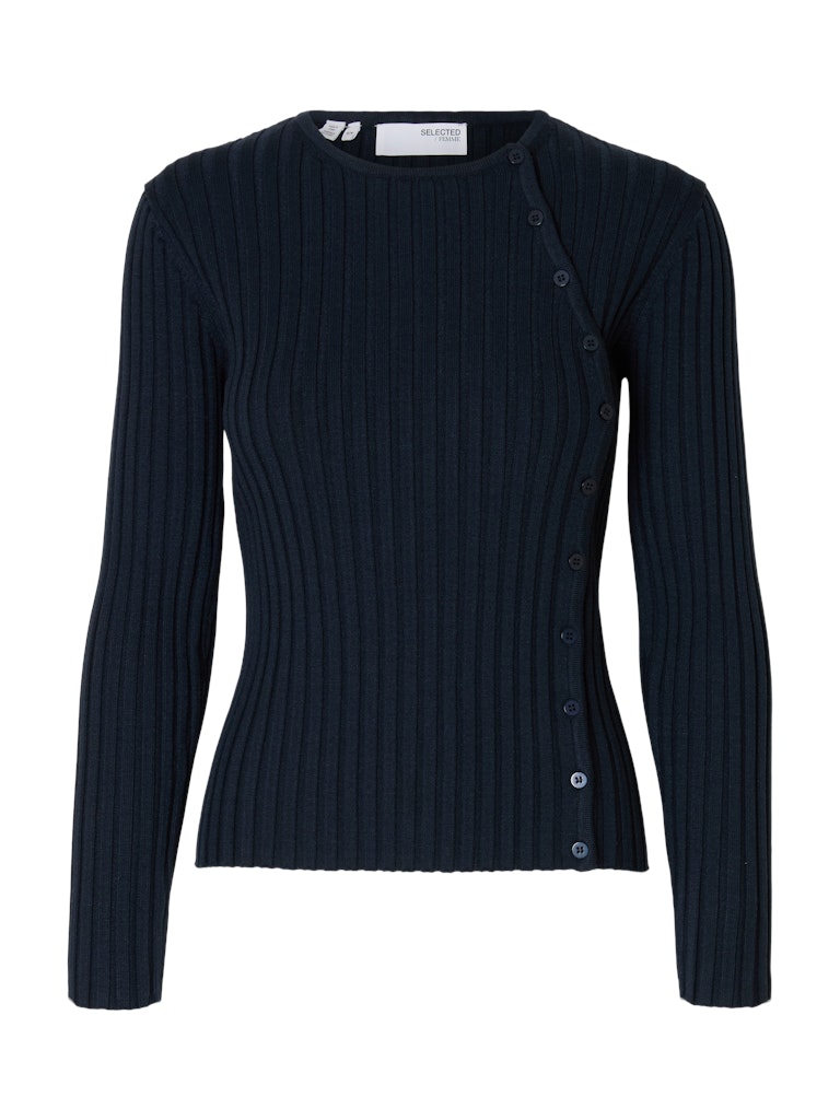 Selected Femme Helen Navy Knit Top