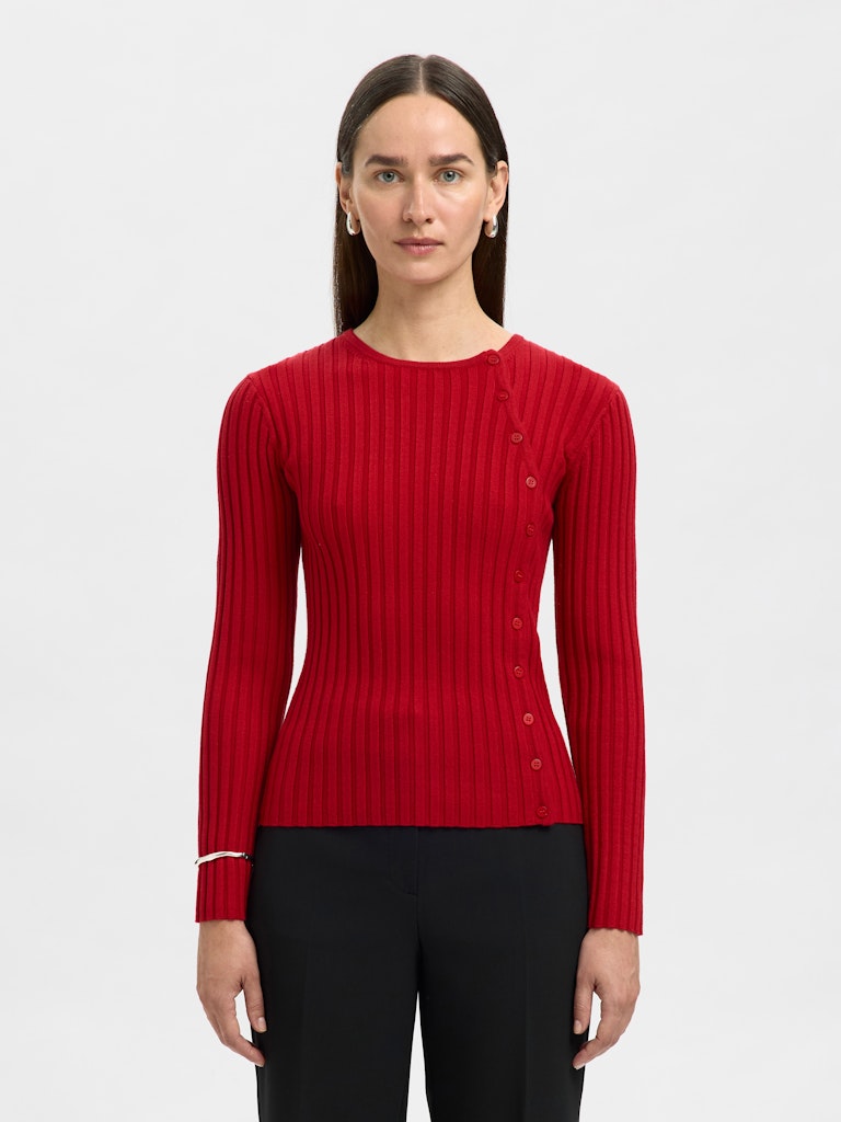 Selected Femme Helen Red Knit Top