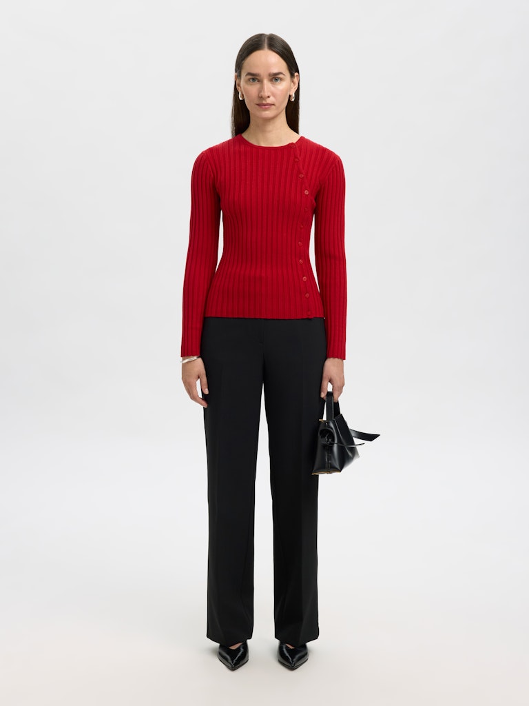 Selected Femme Helen Red Knit Top