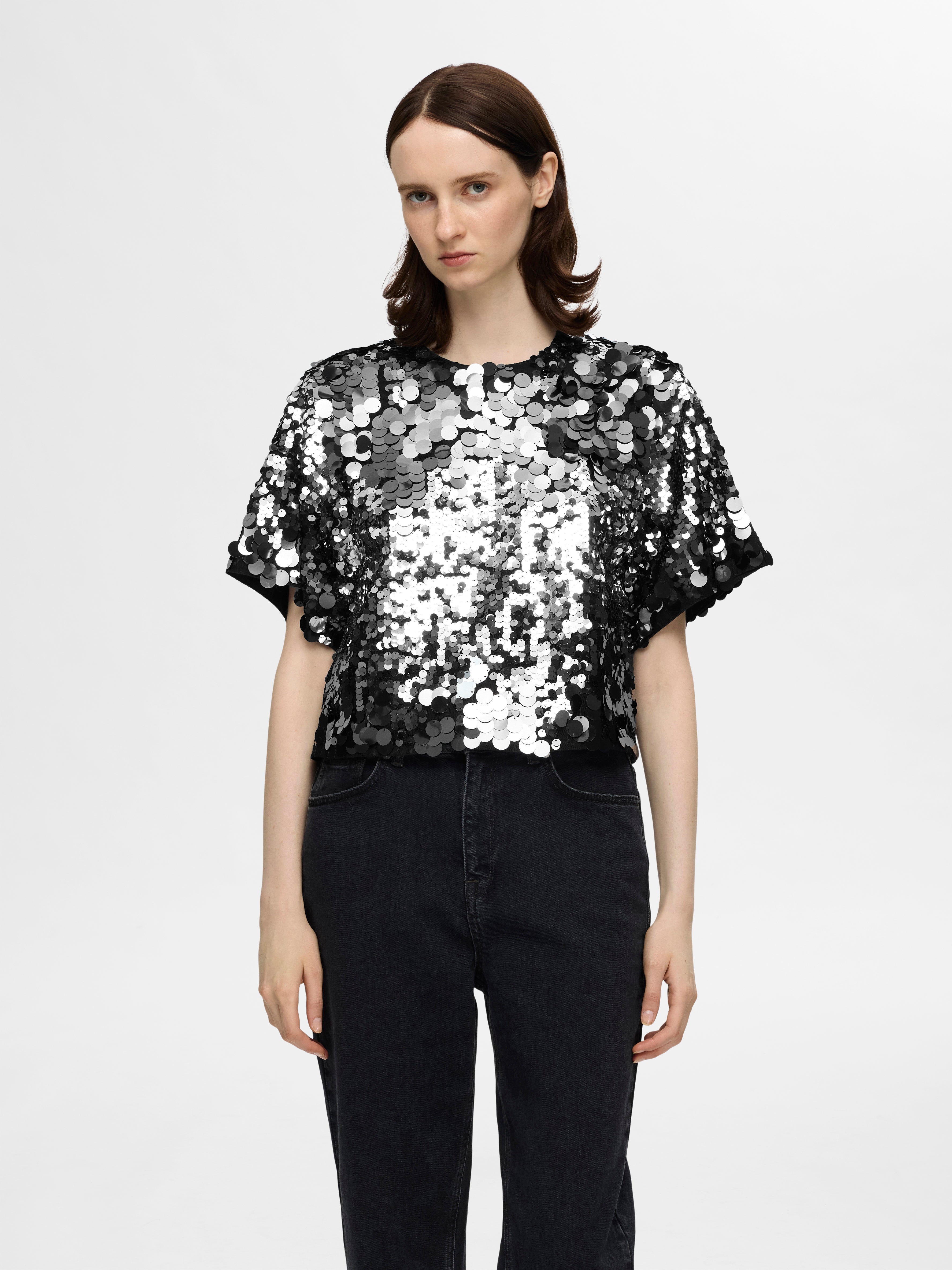 Selected Femme Tana Sequins Top 