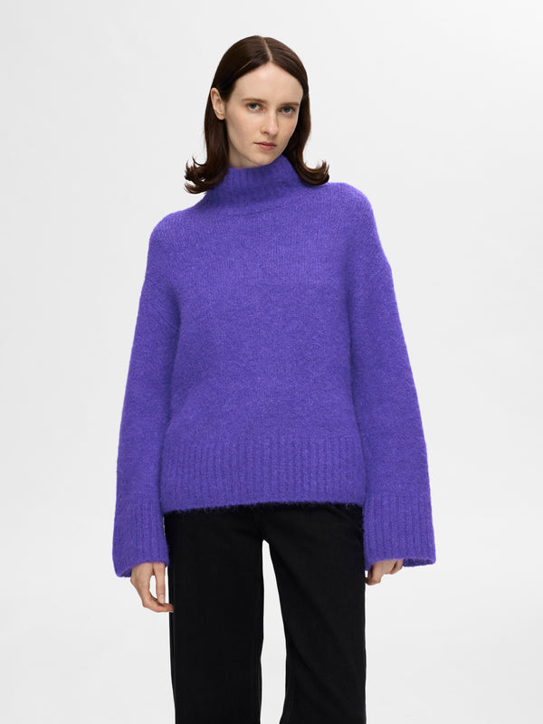 Selected Femme Gabella Purple Knit Jumper