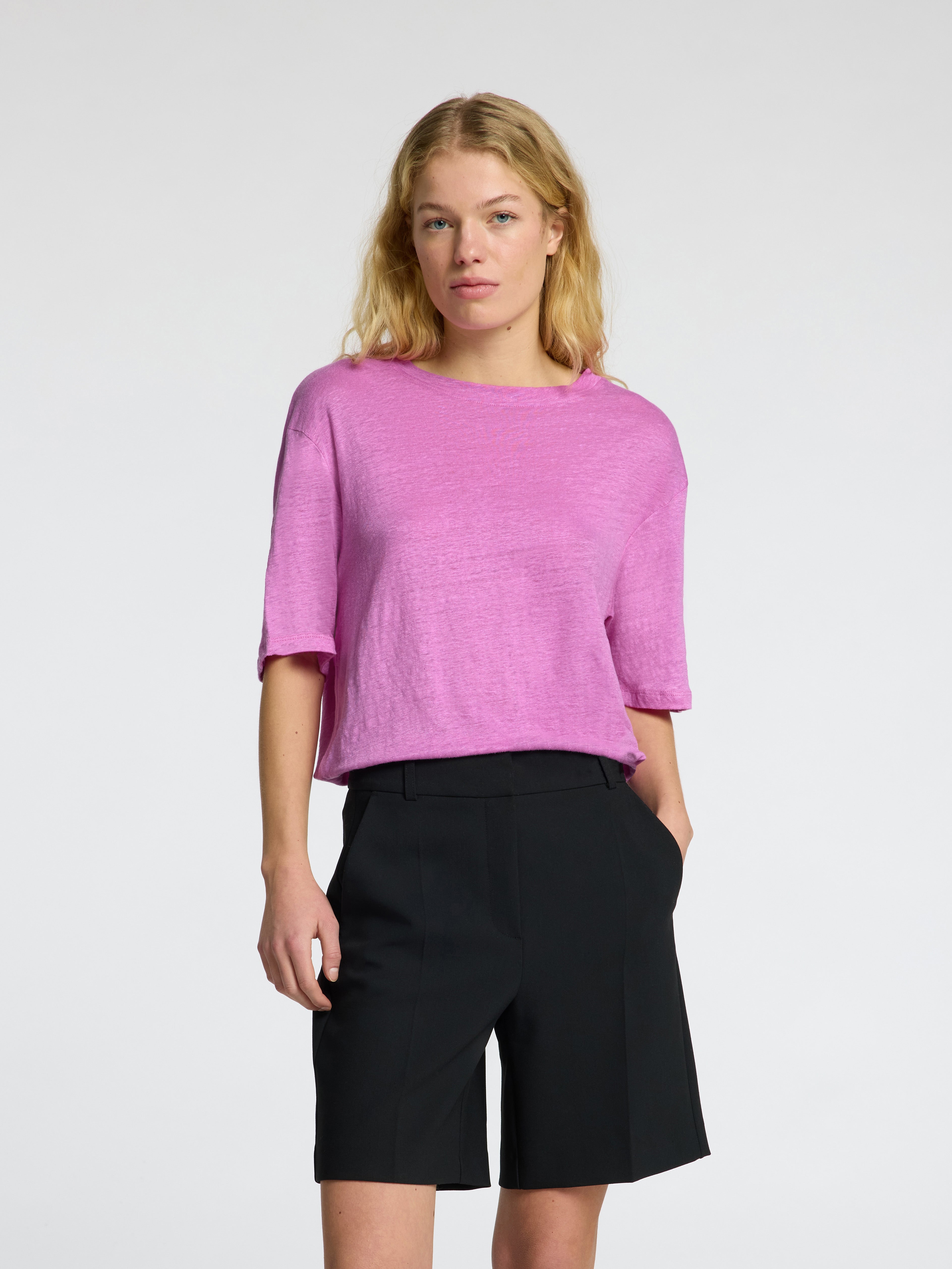 Selected Femme Linen Pink Tee