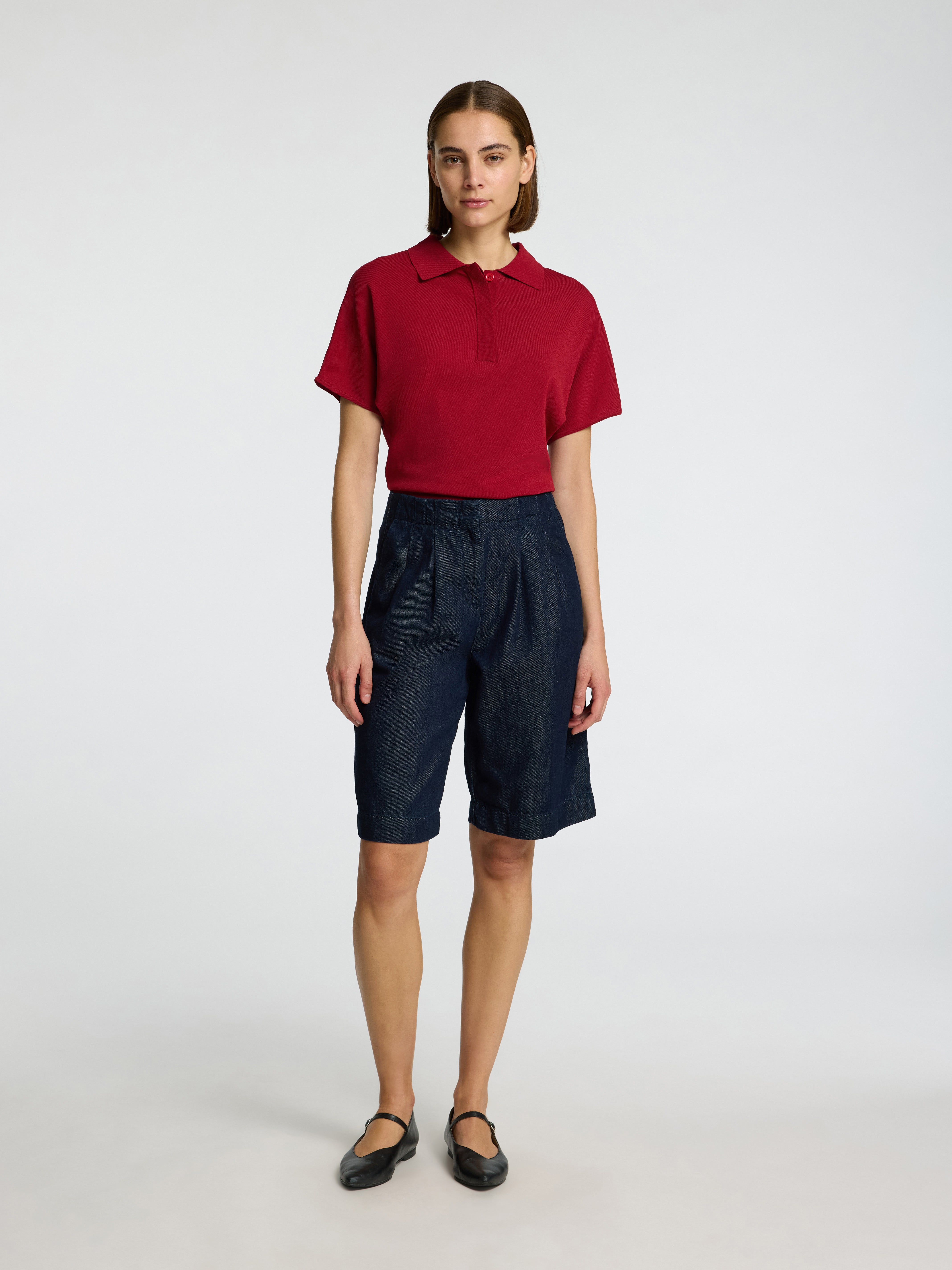 Selected Femme Calo Red Polo Knit