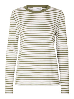 Selected Femme Essential Striped Long Sleeve Tee
