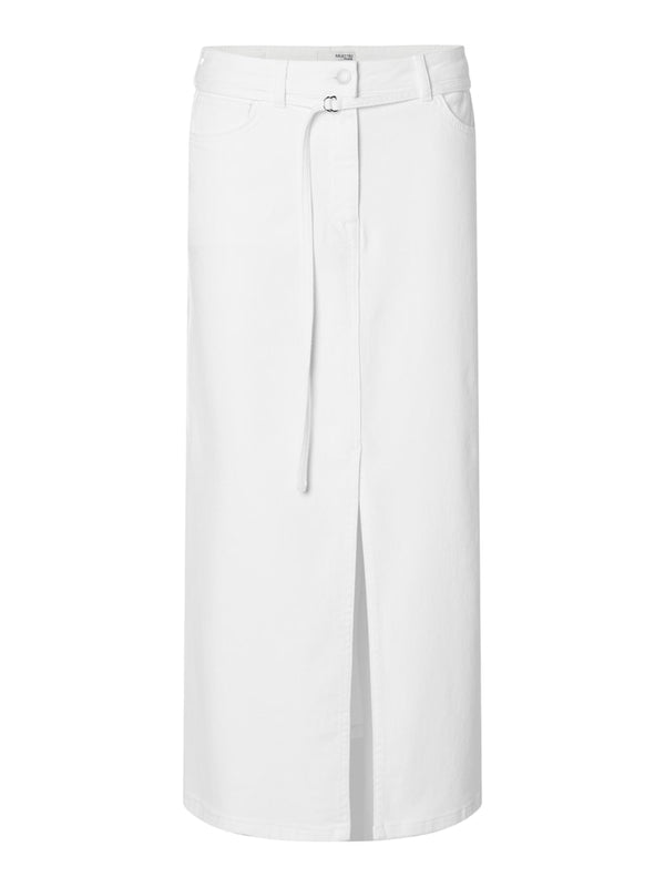 Selected Femme Lexia White Denim Skirt