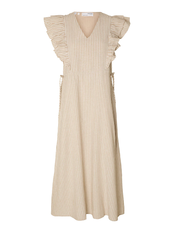 Selected Femme Hillie Striped Linen Dress
