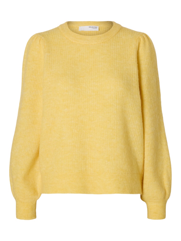 Selected Femme Lulu Yellow Rib Sweater