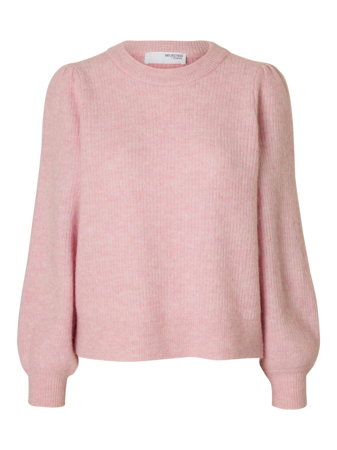  Selected Femme Lulu Bleached Mauve Rib Sweater