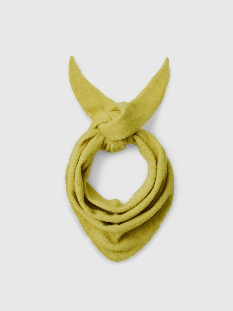 Selected Lulu Brushed Avocado Oil Triangle Scarf