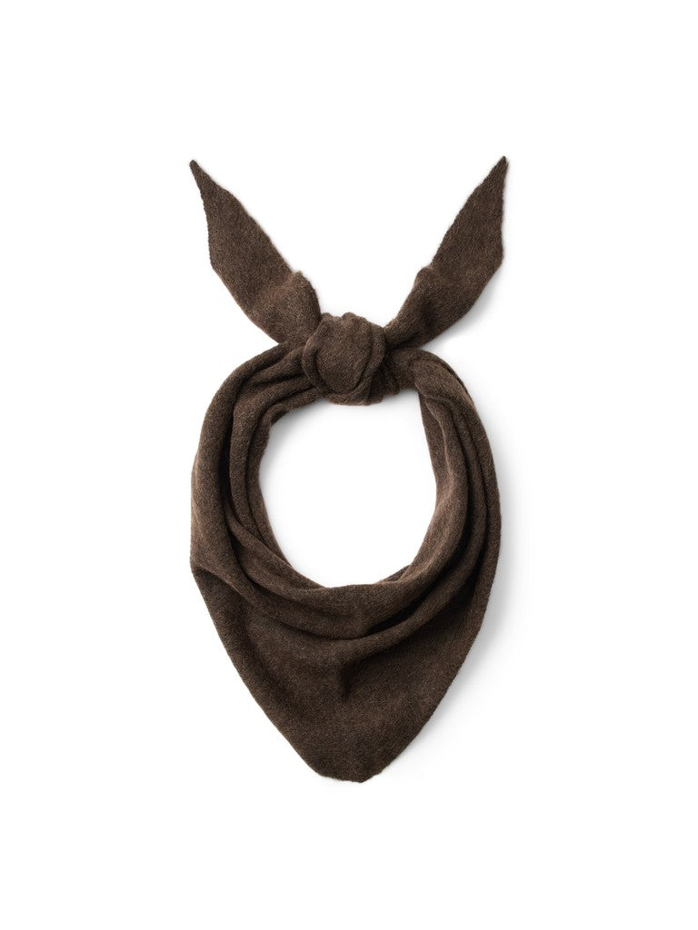 Selected Lulu Brushed Delicioso Brown Triangle Scarf