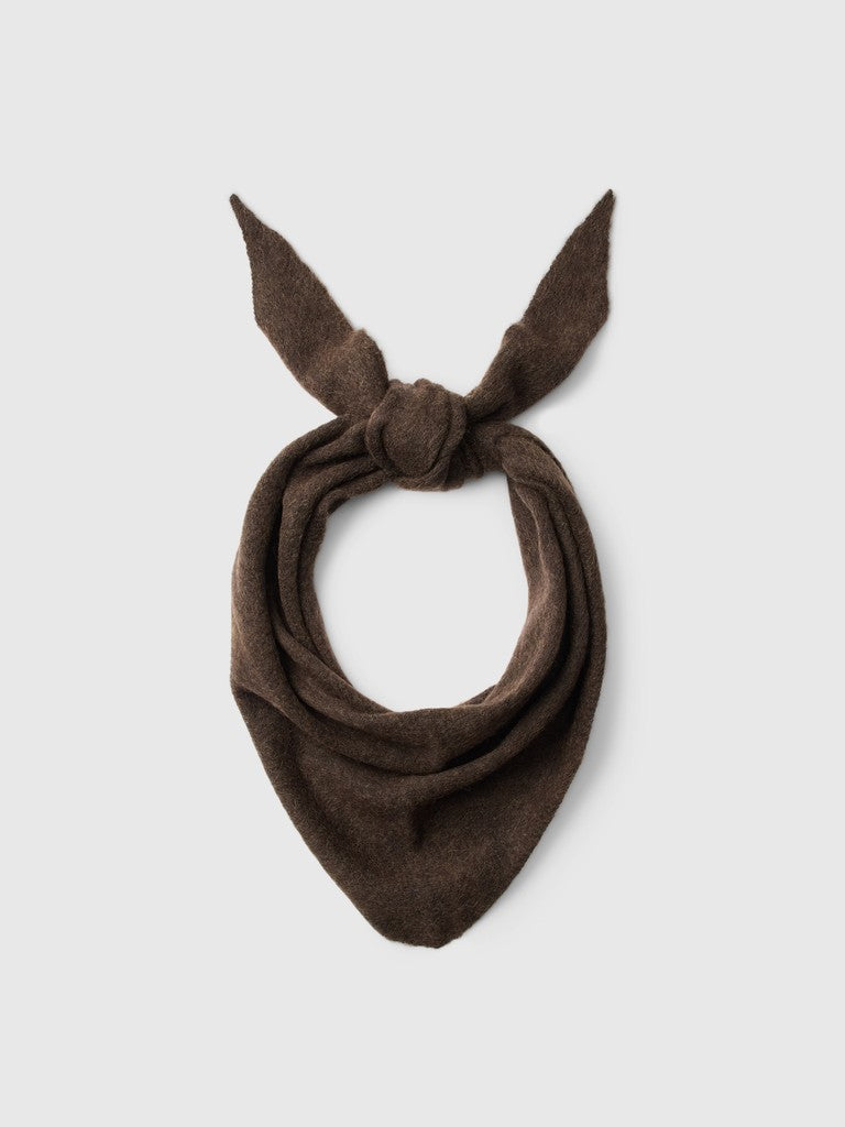 Selected Lulu Brushed Delicioso Brown Triangle Scarf