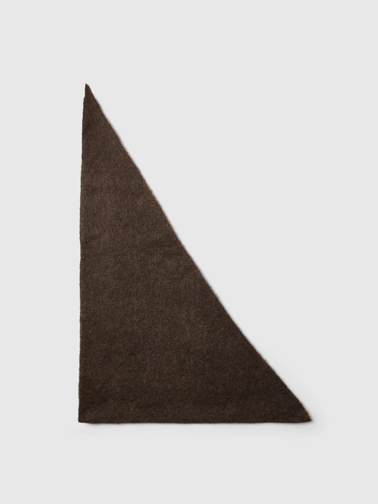 Selected Lulu Brushed Delicioso Brown Triangle Scarf