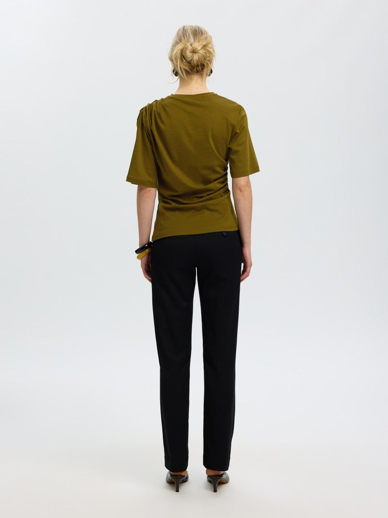 Selected Oline Fir Green Twist Tee