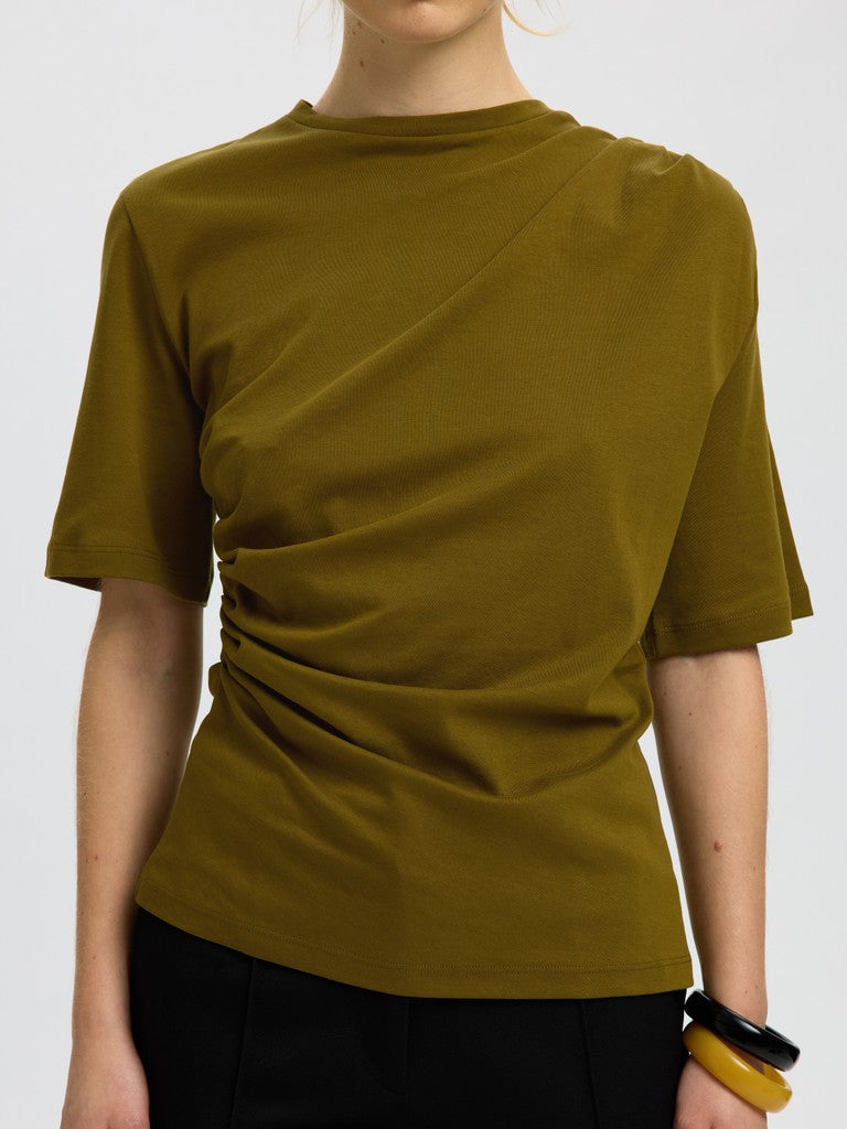 Selected Oline Fir Green Twist Tee