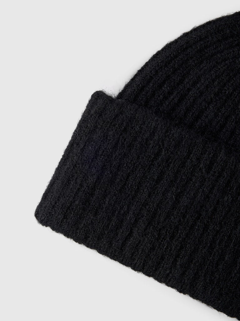 Selected Femme Black Lulu Knit Beanie
