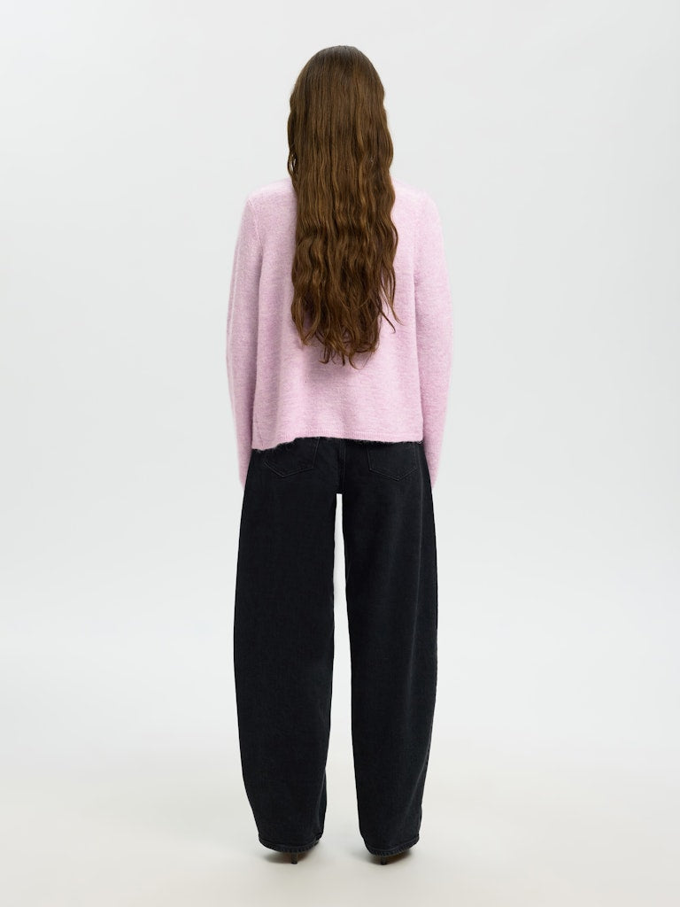 Selected Lulu Orchid Melange Cardigan Knit