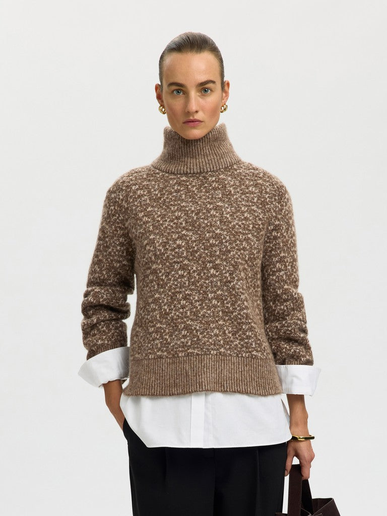 Selected Lulu Duo Dachsund High Neck Knit