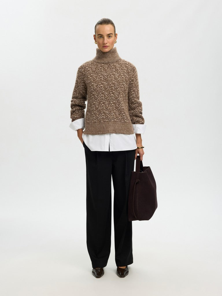 Selected Lulu Duo Dachsund High Neck Knit