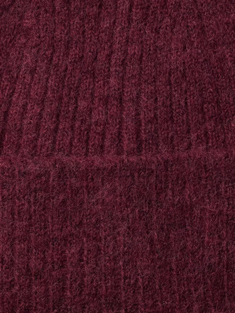 Selected Lulu Ribbed Tawny Port Beanie