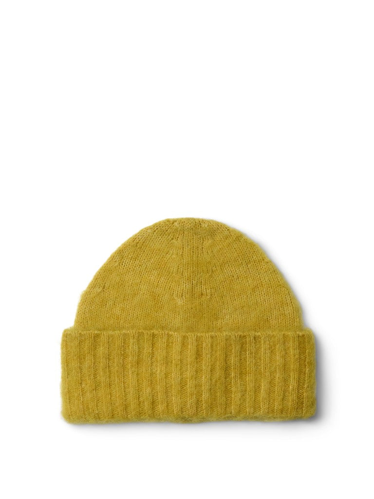 Selected Lulu Brushed Avocado Oil Wool Beanie Hat