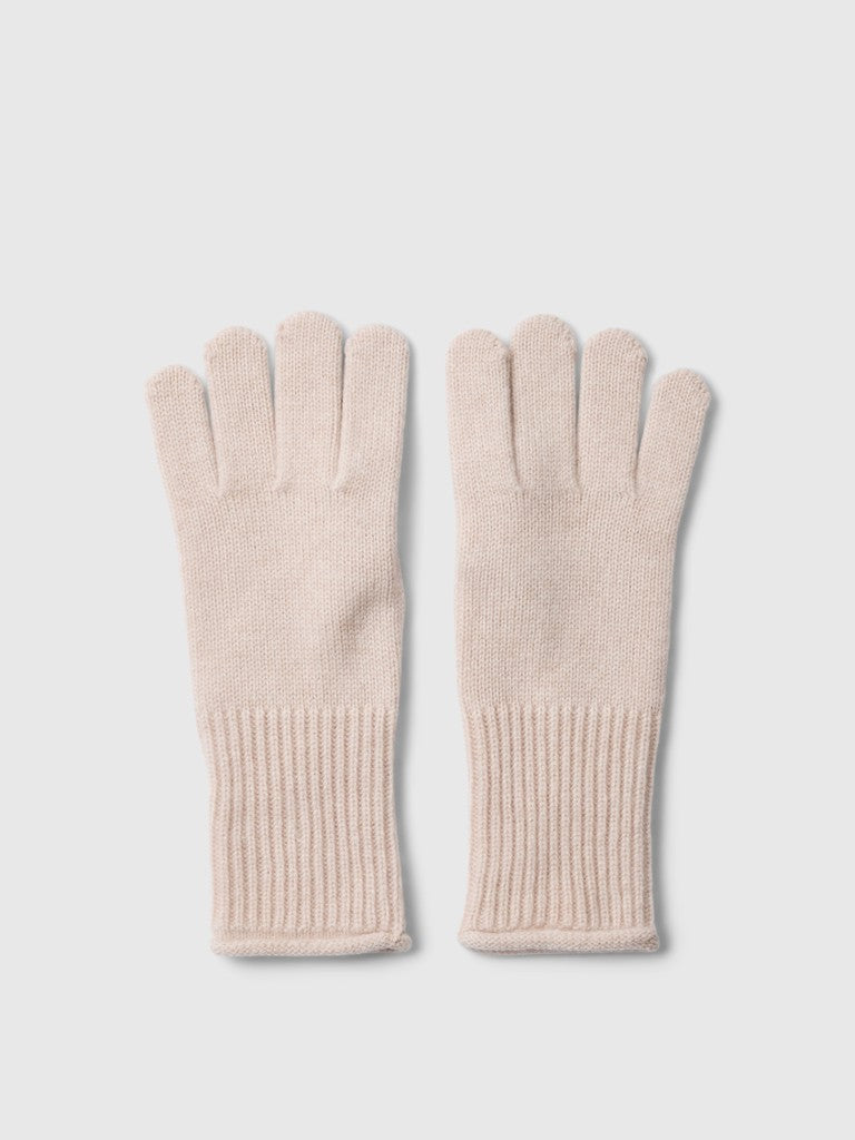 Selected Cille Rosie Oatmeal Cashmere Blend Gloves