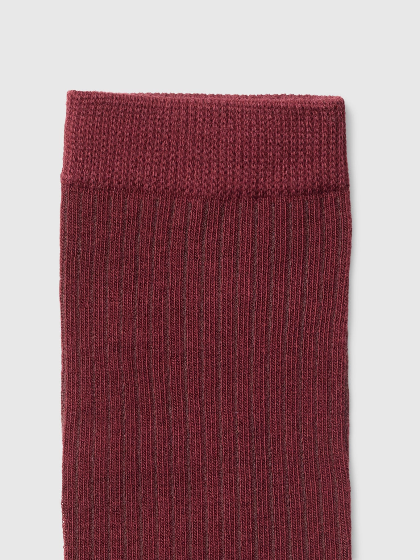 Selected Rose Tawny Port Ribbed Sock