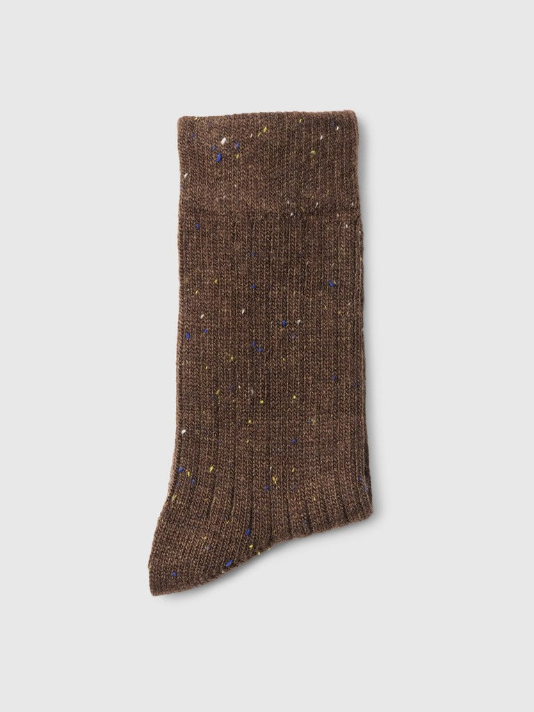 Selected Nasha Delicioso Brown Wool Blend Sock