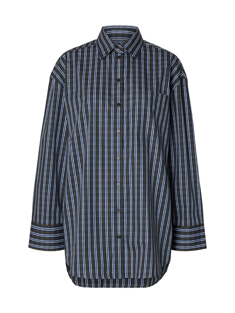 Selected Weden Peat Check Osize Shirt
