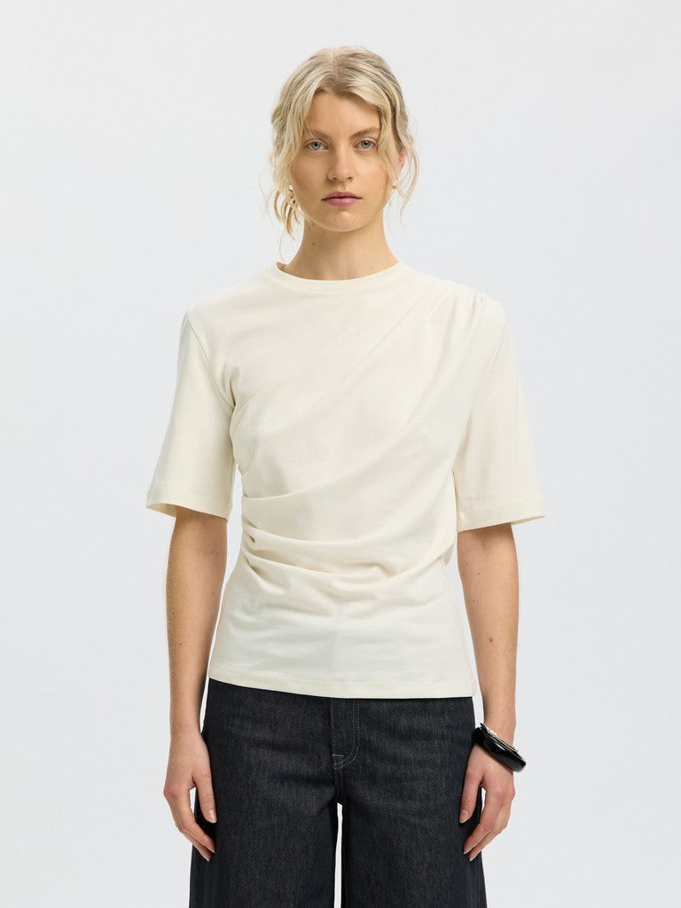 Selected Oline Egret Twist Tee