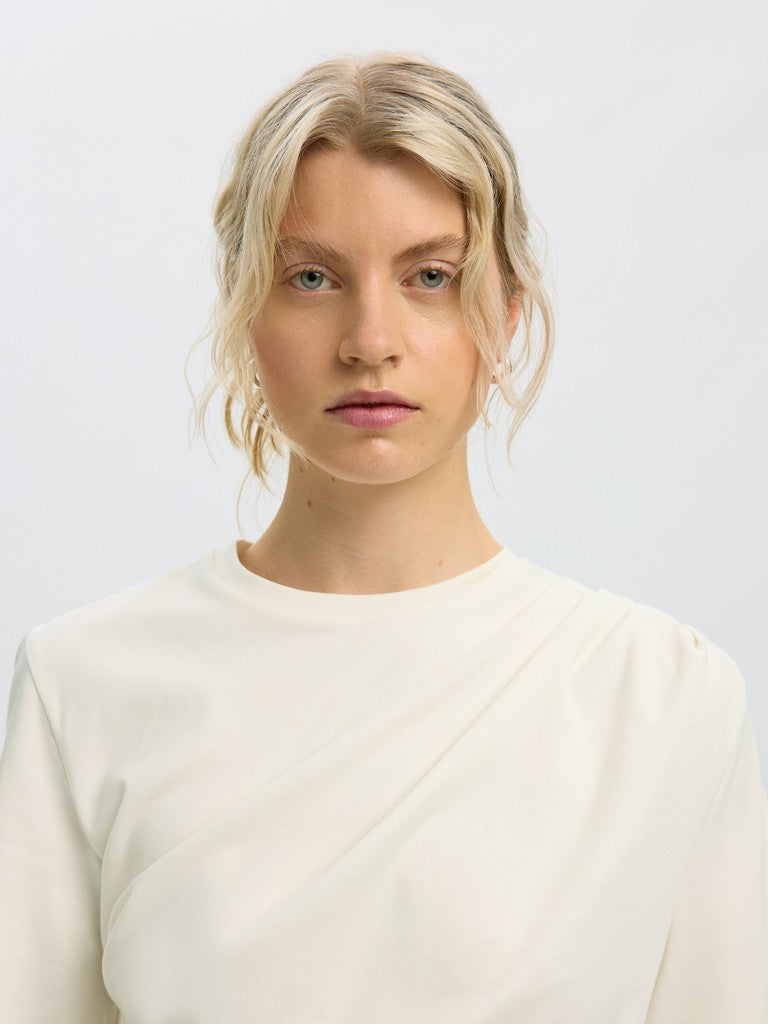 Selected Oline Egret Twist Tee