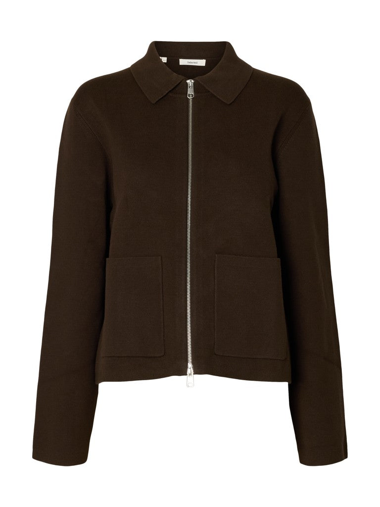 Selected Mika Zip Front Delicioso Cardigan