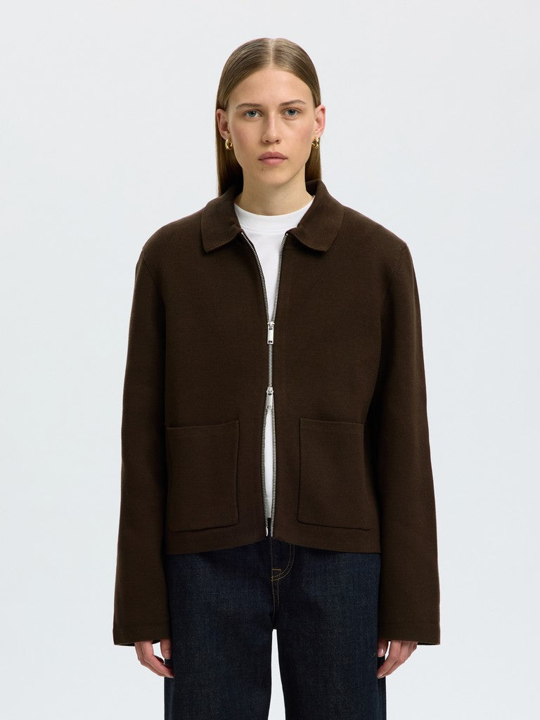Selected Mika Zip Front Delicioso Cardigan