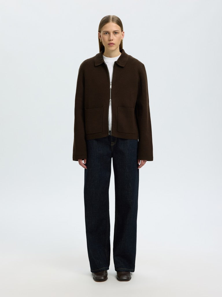 Selected Mika Zip Front Delicioso Cardigan