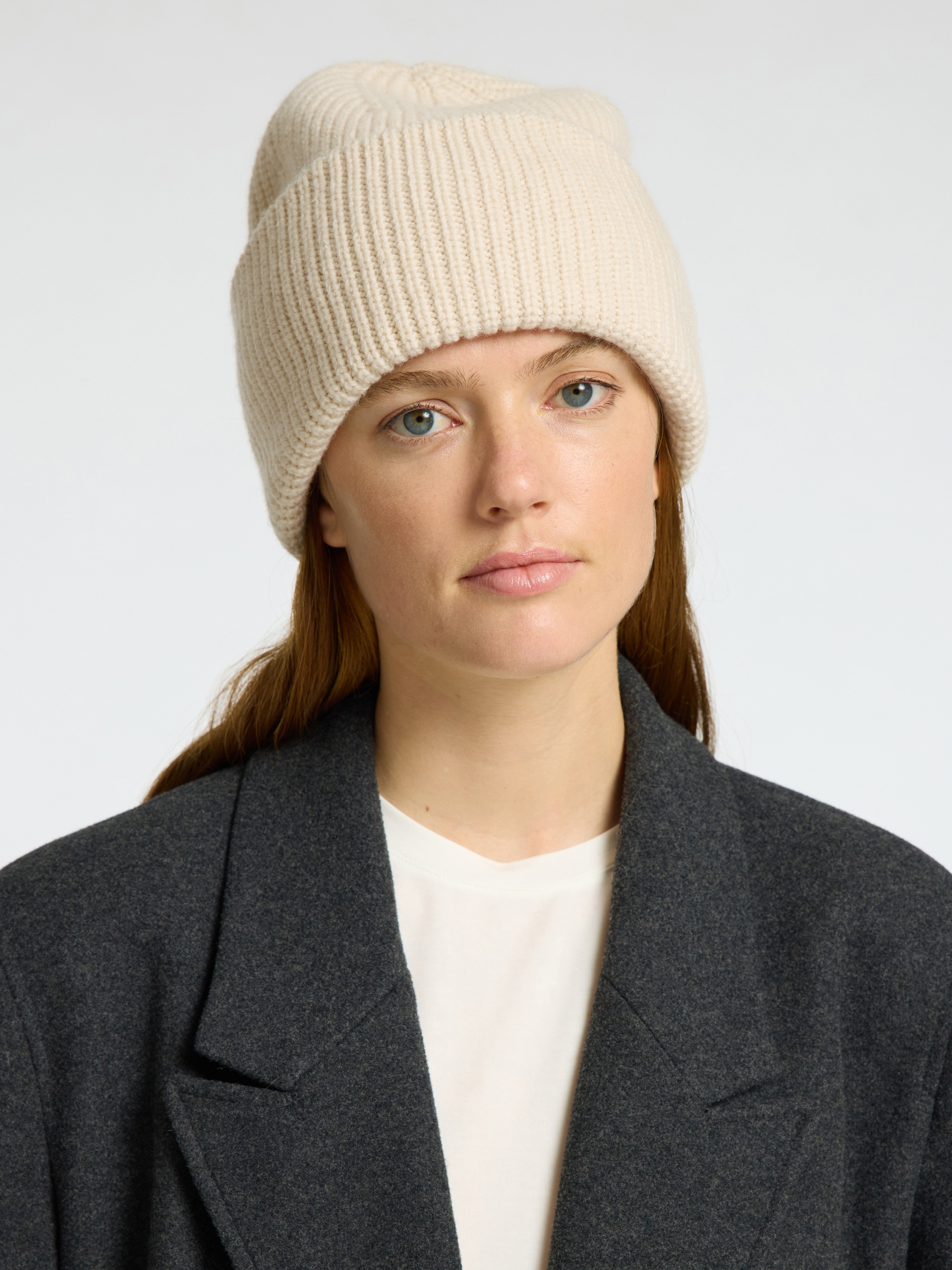 Selected Femme Birch Mary Knit Wool Beanie