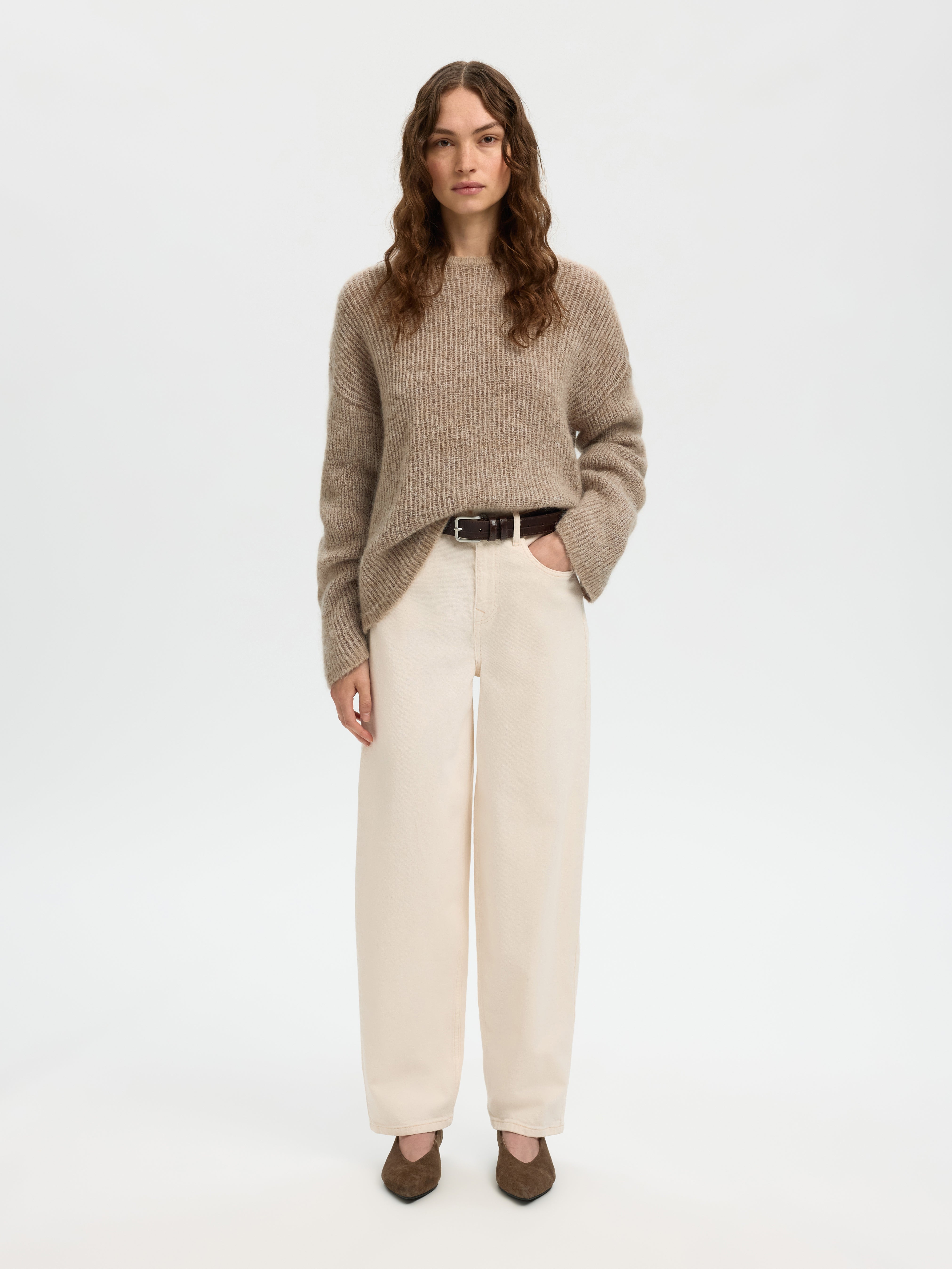 Selected Lulu Loose Knit Sweater