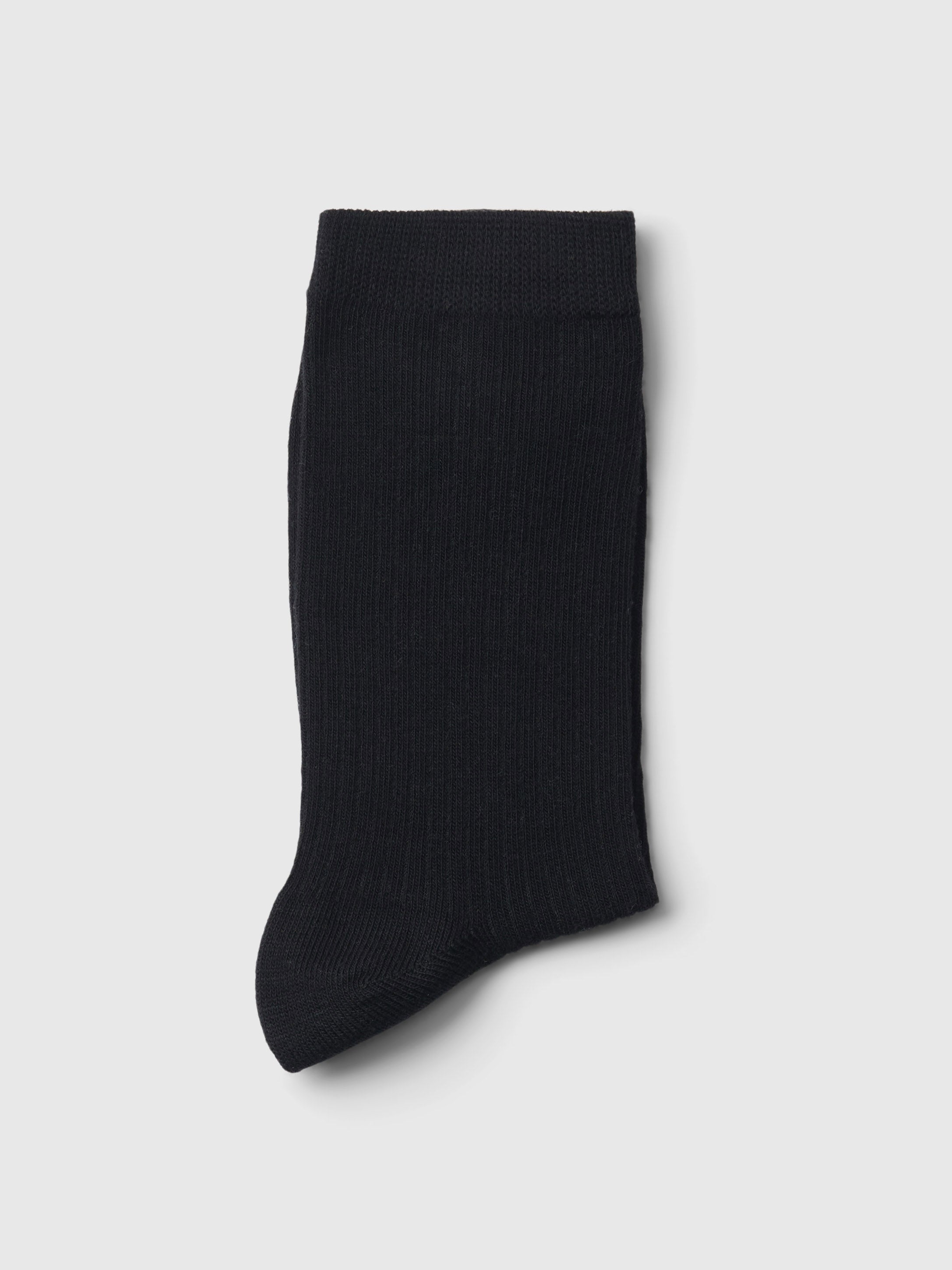 Selected Rose Black Ribbed Sock
