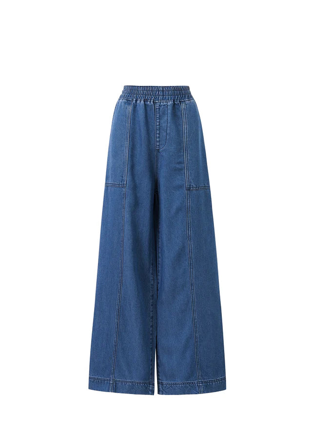 Frnch Satine Navy Blue Jean