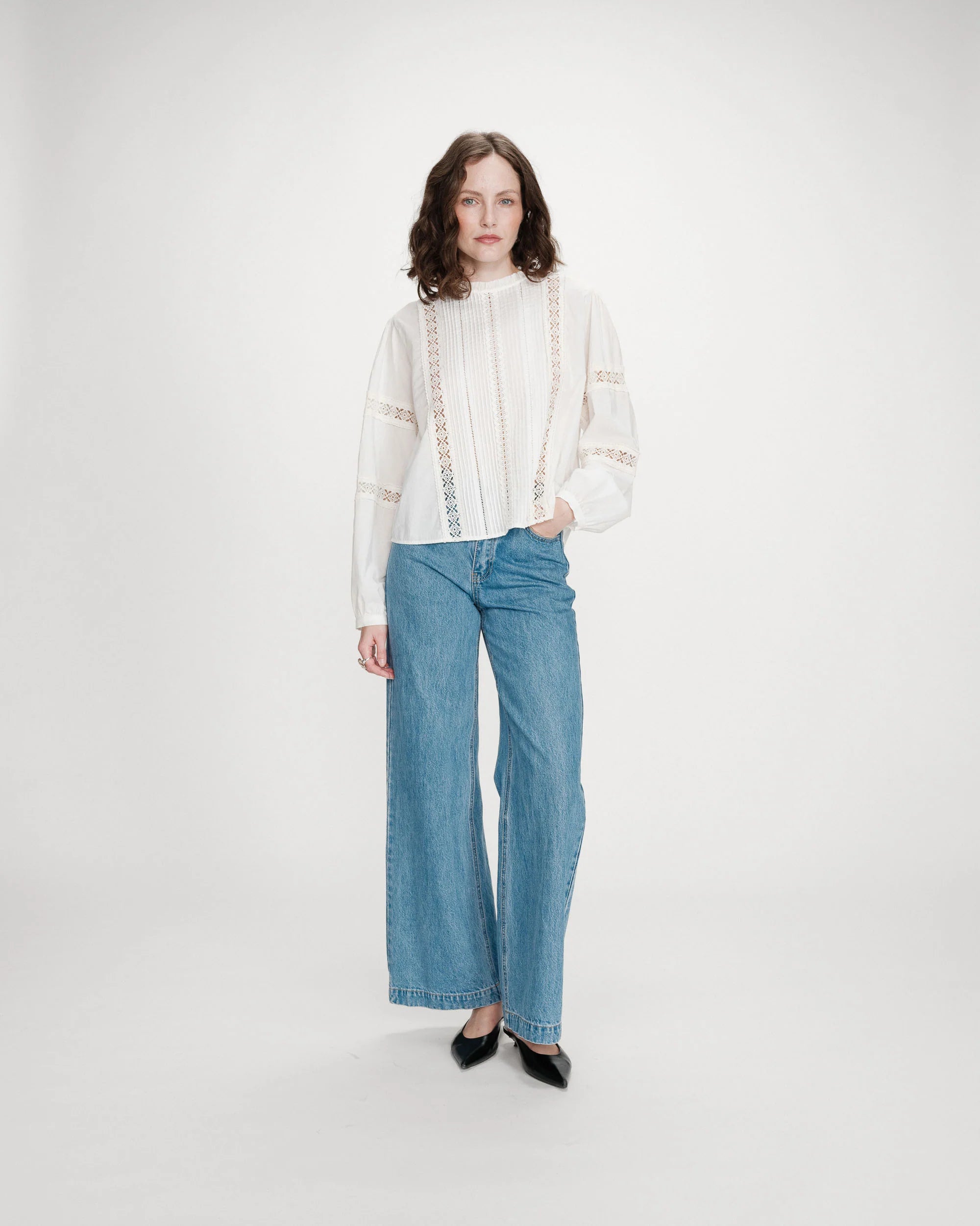 Grace & Mila Velma Ivoire Blouse