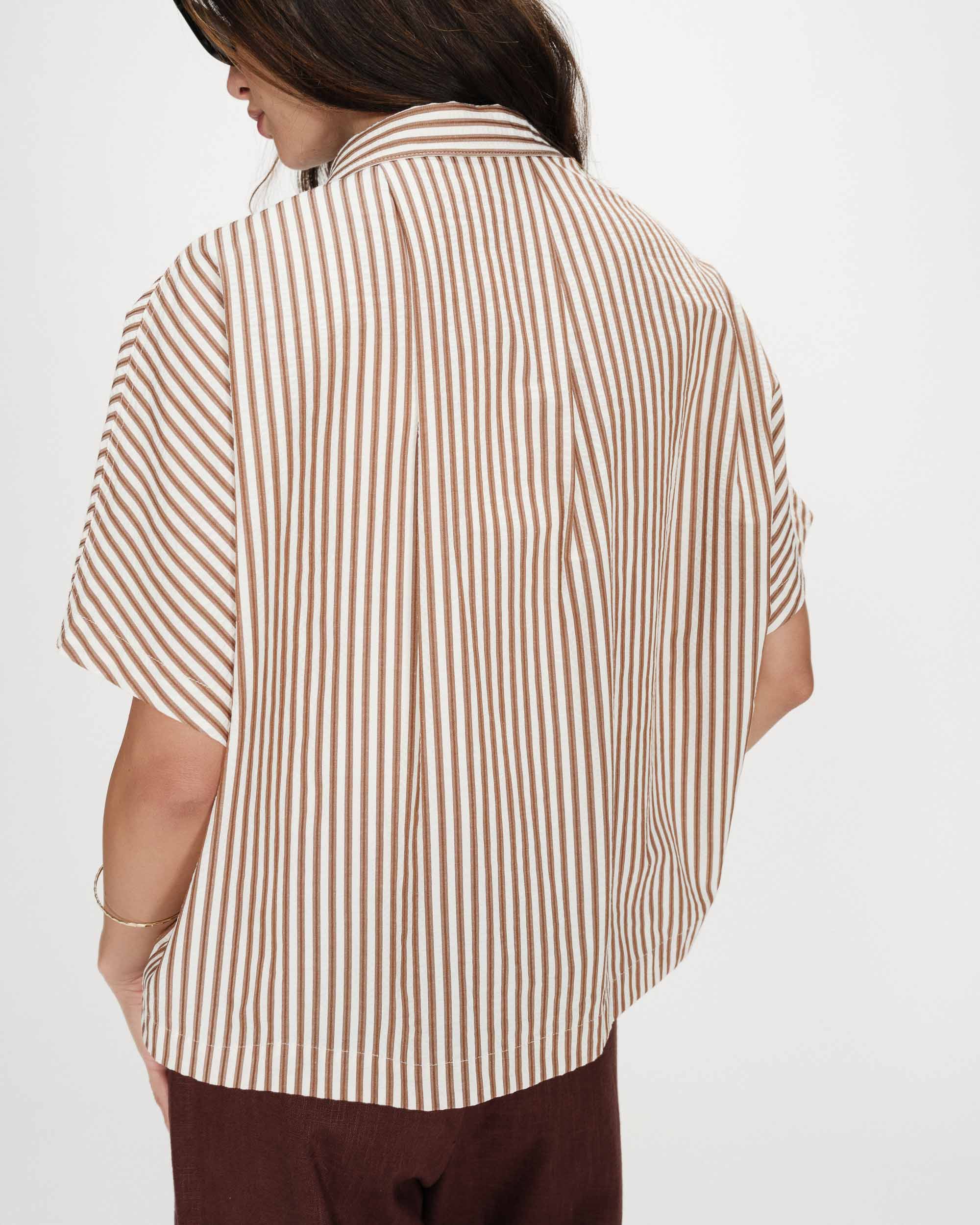 Grace & Mila Vercia Mocha Blouse