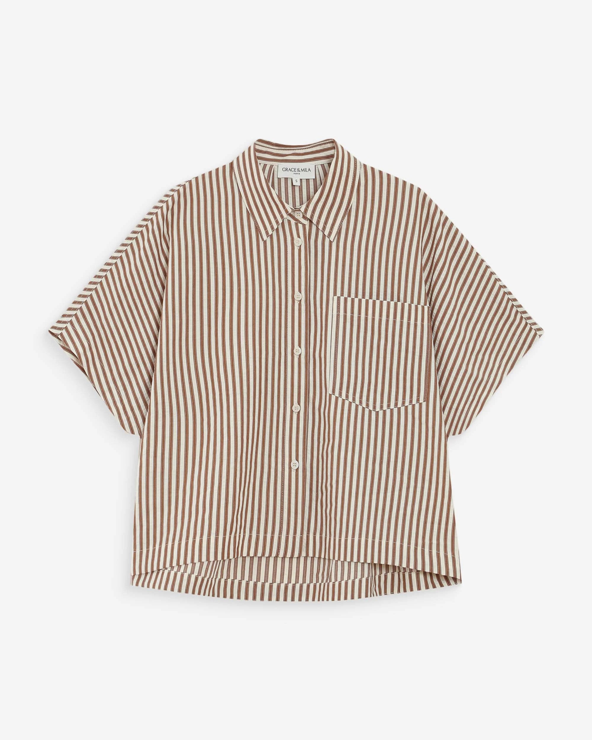 Grace & Mila Vercia Mocha Blouse