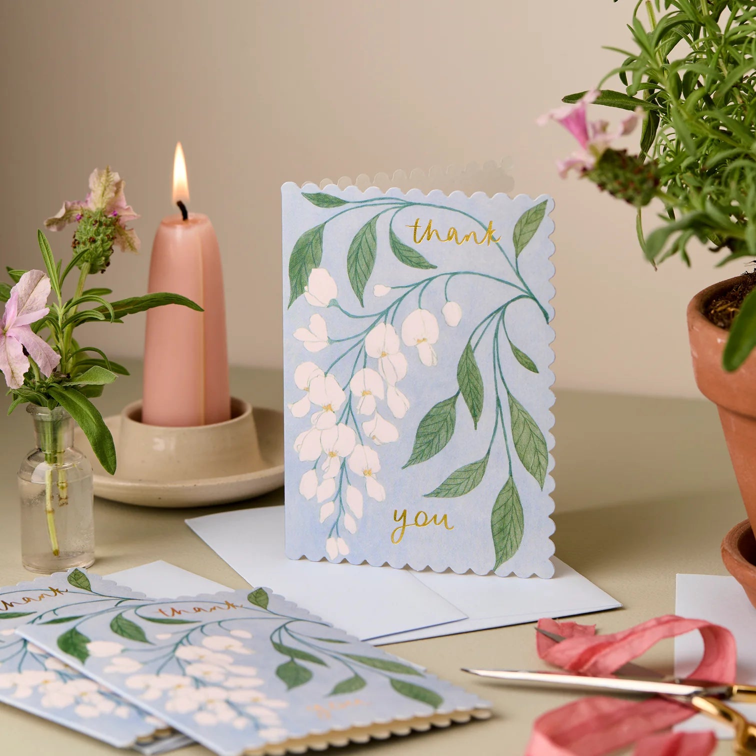 Wanderlust Wisteria Thank You Card