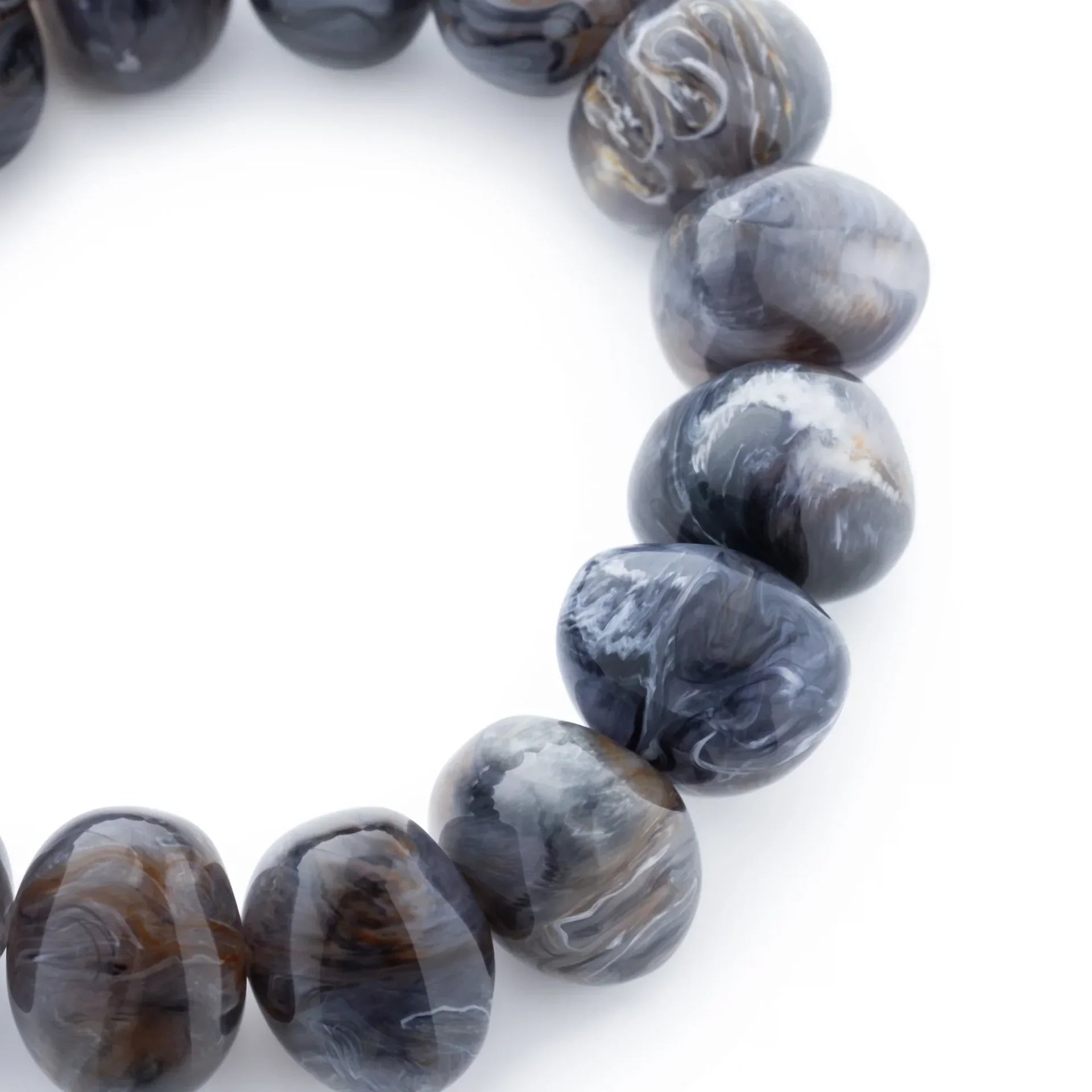 Vanessa Baroni Stone Flex Bracelet Blue Jeans Marble