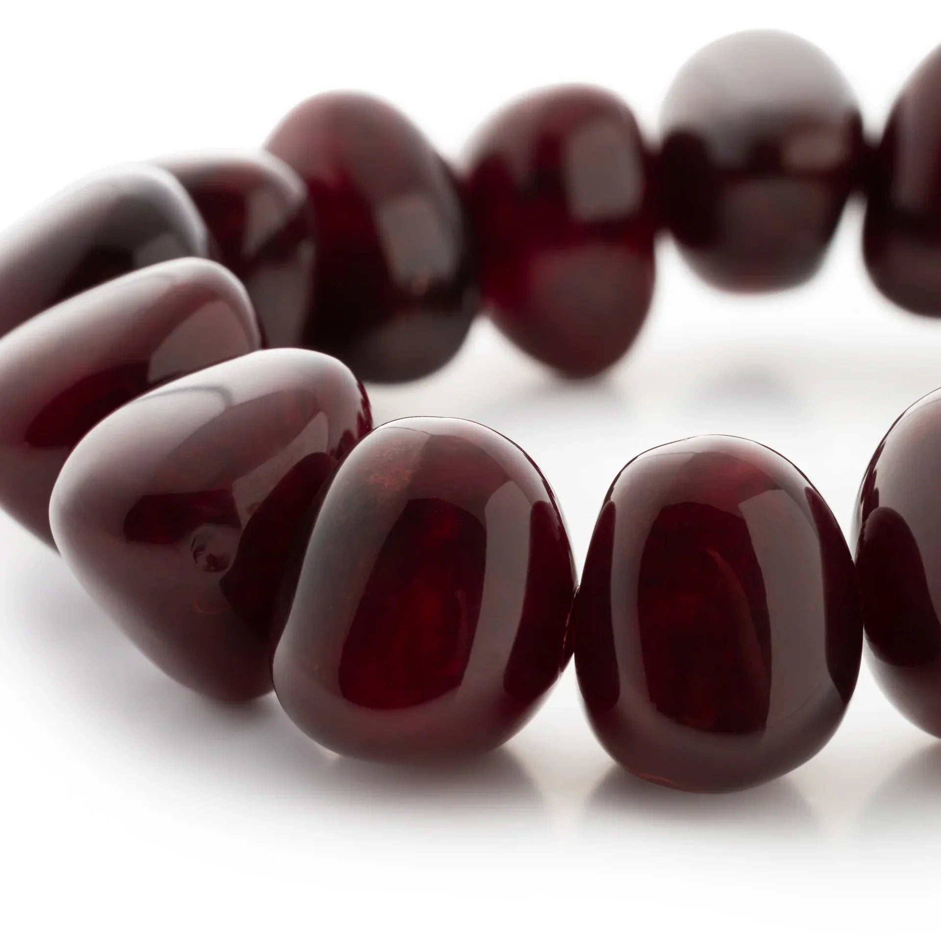 Vanessa Baroni Stone Flex Bracelet Bordeaux Marble