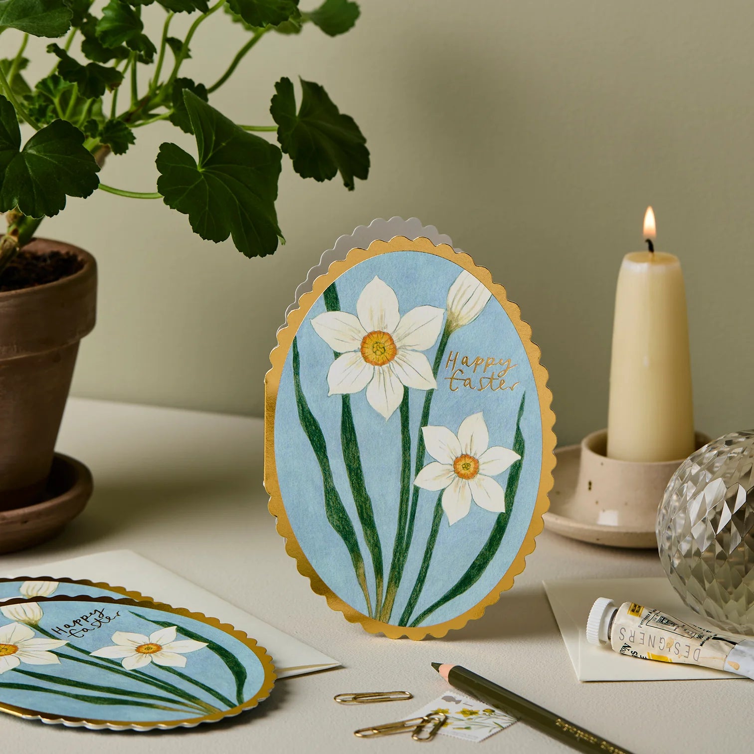 Wanderlust Narcissus 'Happy Easter' Greeting Card