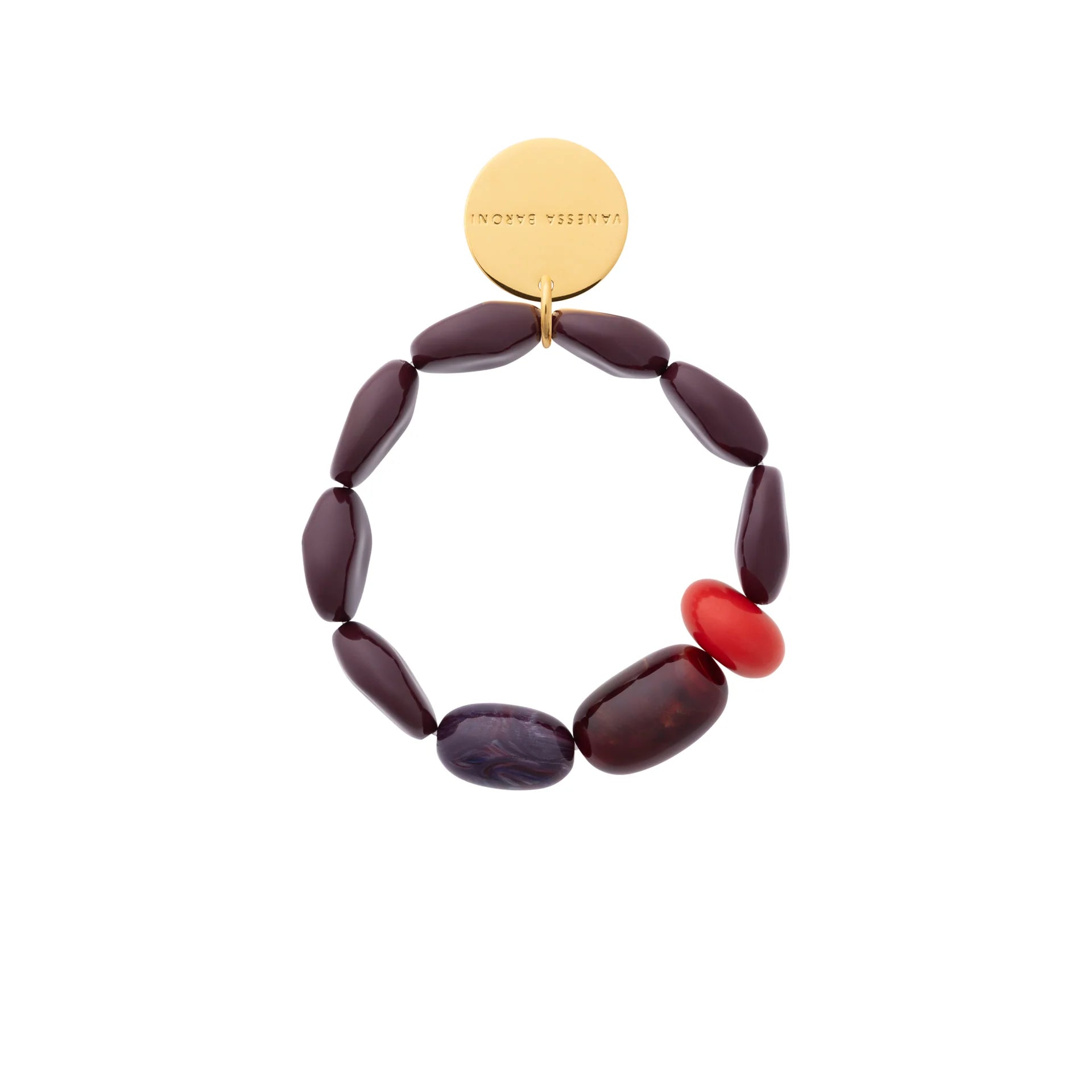 Vanessa Baroni Unique Flex Bracelet Aubergine