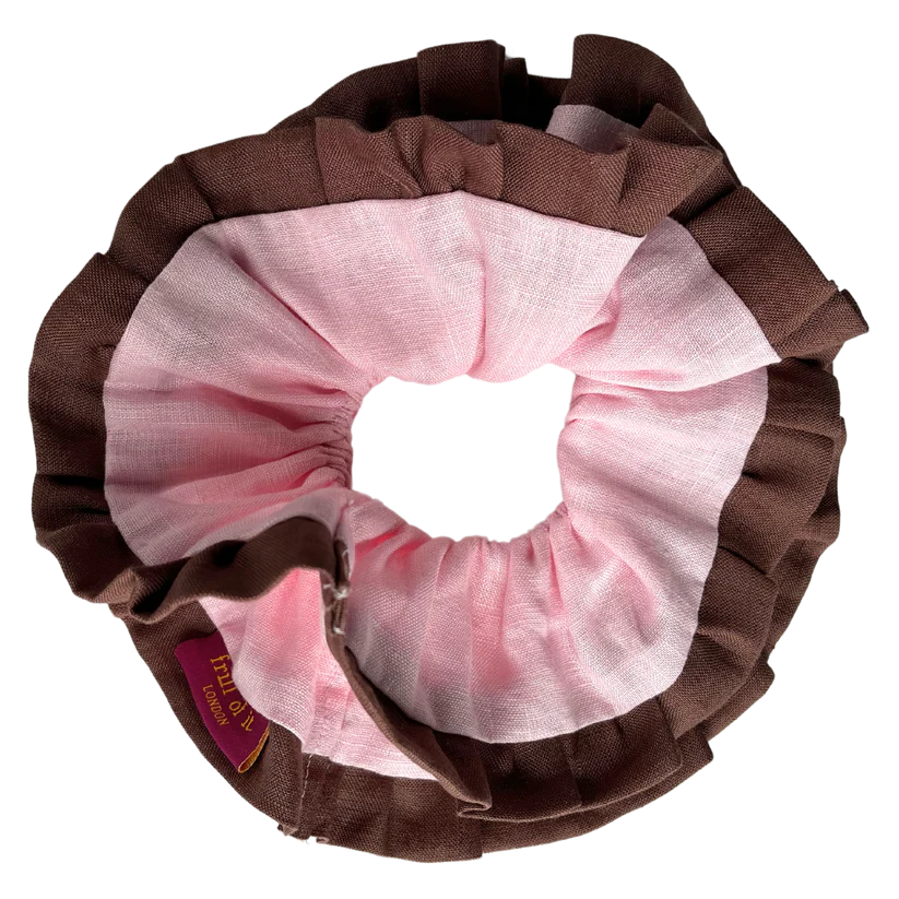 Frill Of It Giant Scurnchies Pink and Brown