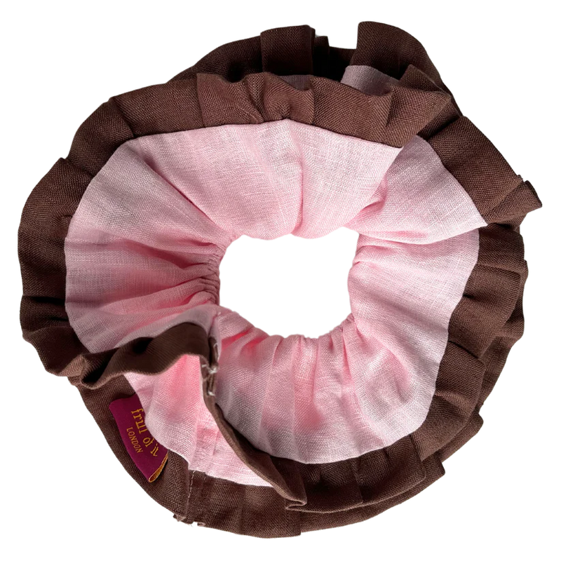 Frill Of It Giant Scurnchies Pink and Brown