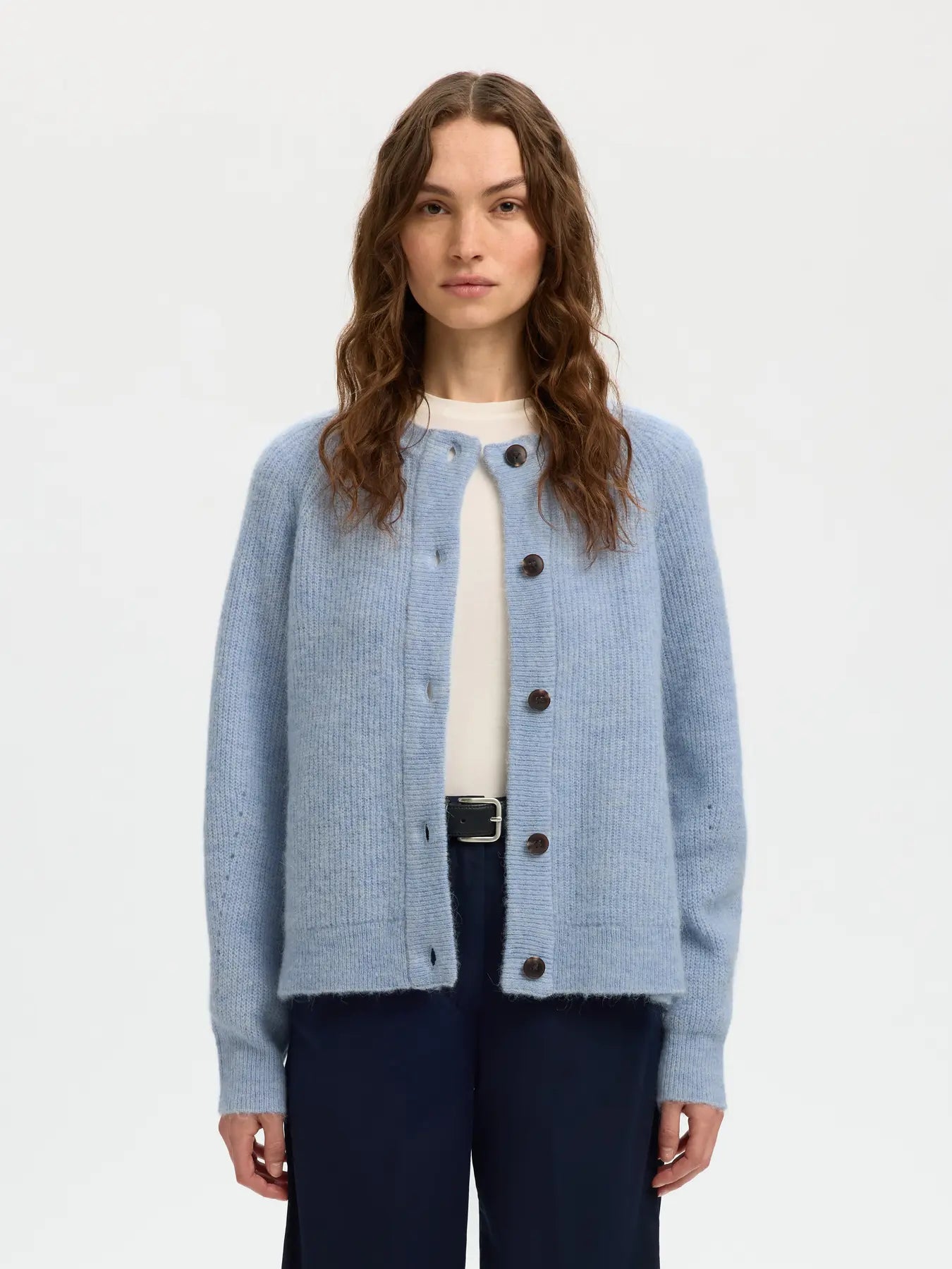 Selected Femme Lulu Cashmere Blue Cardigan