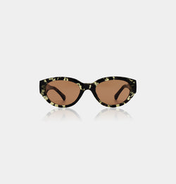 A.Kjaerbede Winnie Black/Yellow Tortoise Sunglasses